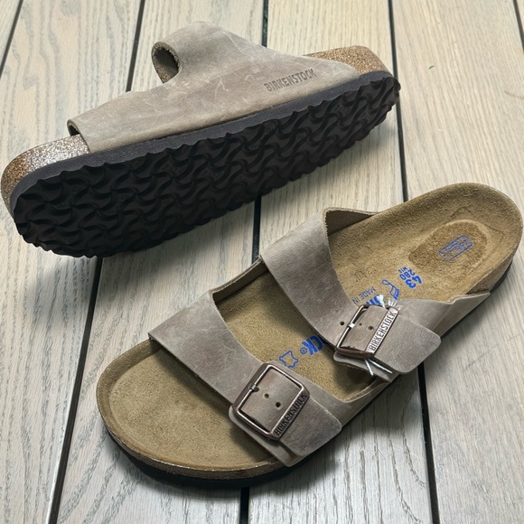 Birkenstock Unisex Arizona Soft Footbed Oiled Leather Sandals - Tobacco main image 8